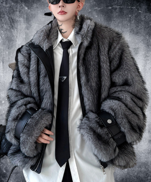 wolf-style fake fur jacket EN2618