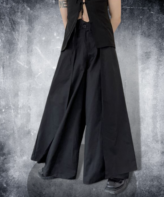 dark wide hakama pants EN879