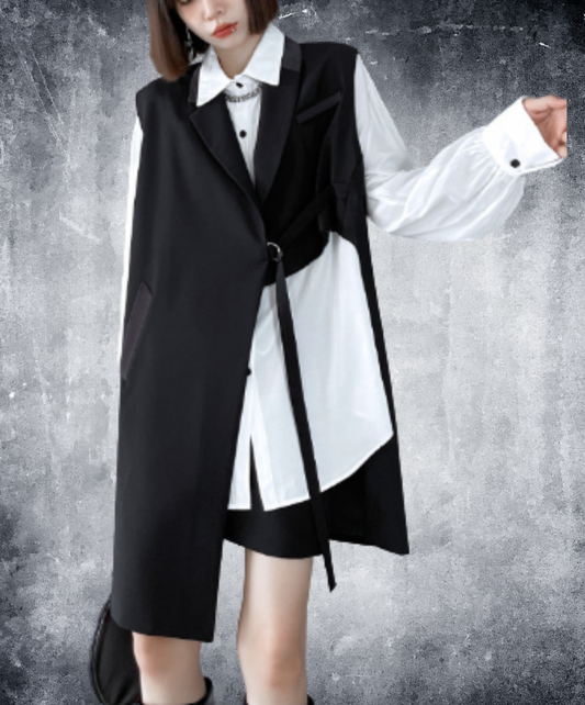 dark artistic and irregular designs vest EN2981