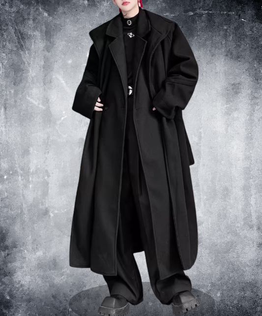 fake two-piece mid-length coat EN2562