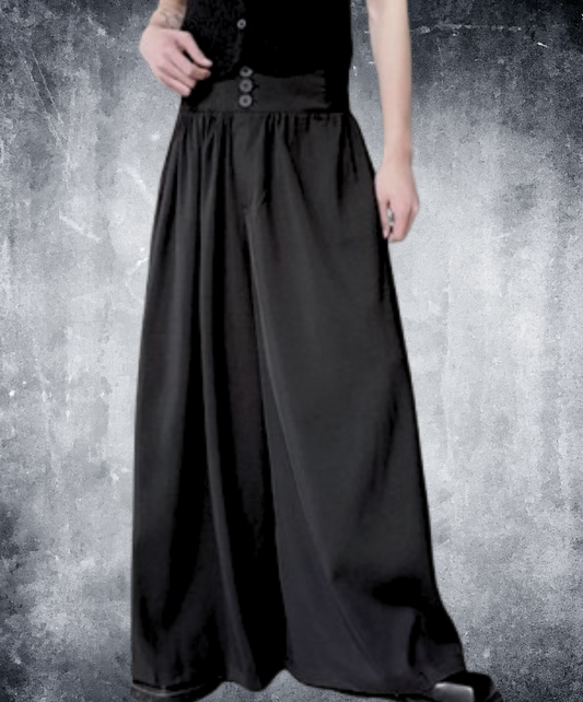 dark wide silhouette pants EN1855