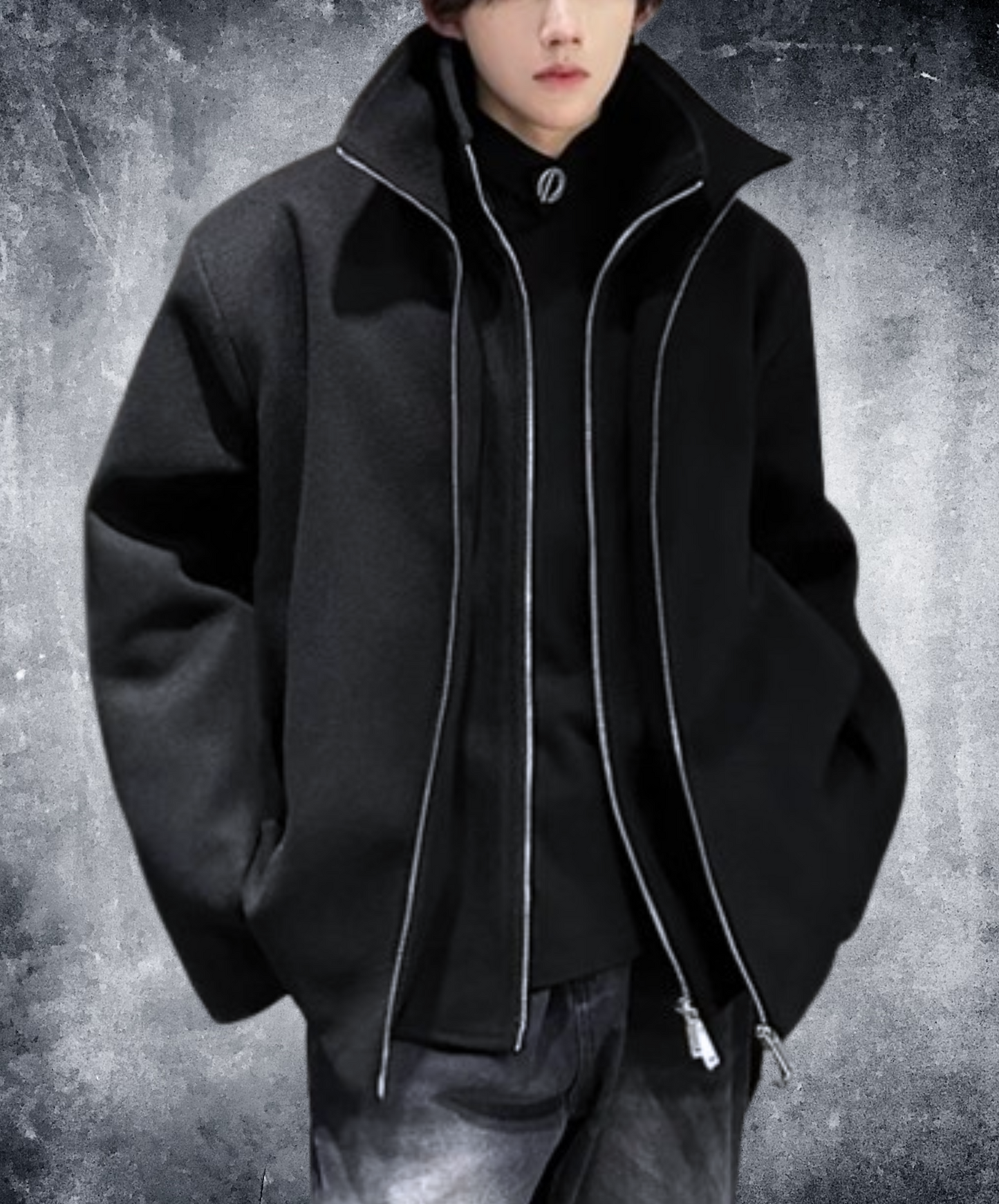 double layer zip blouson jacket EN1889