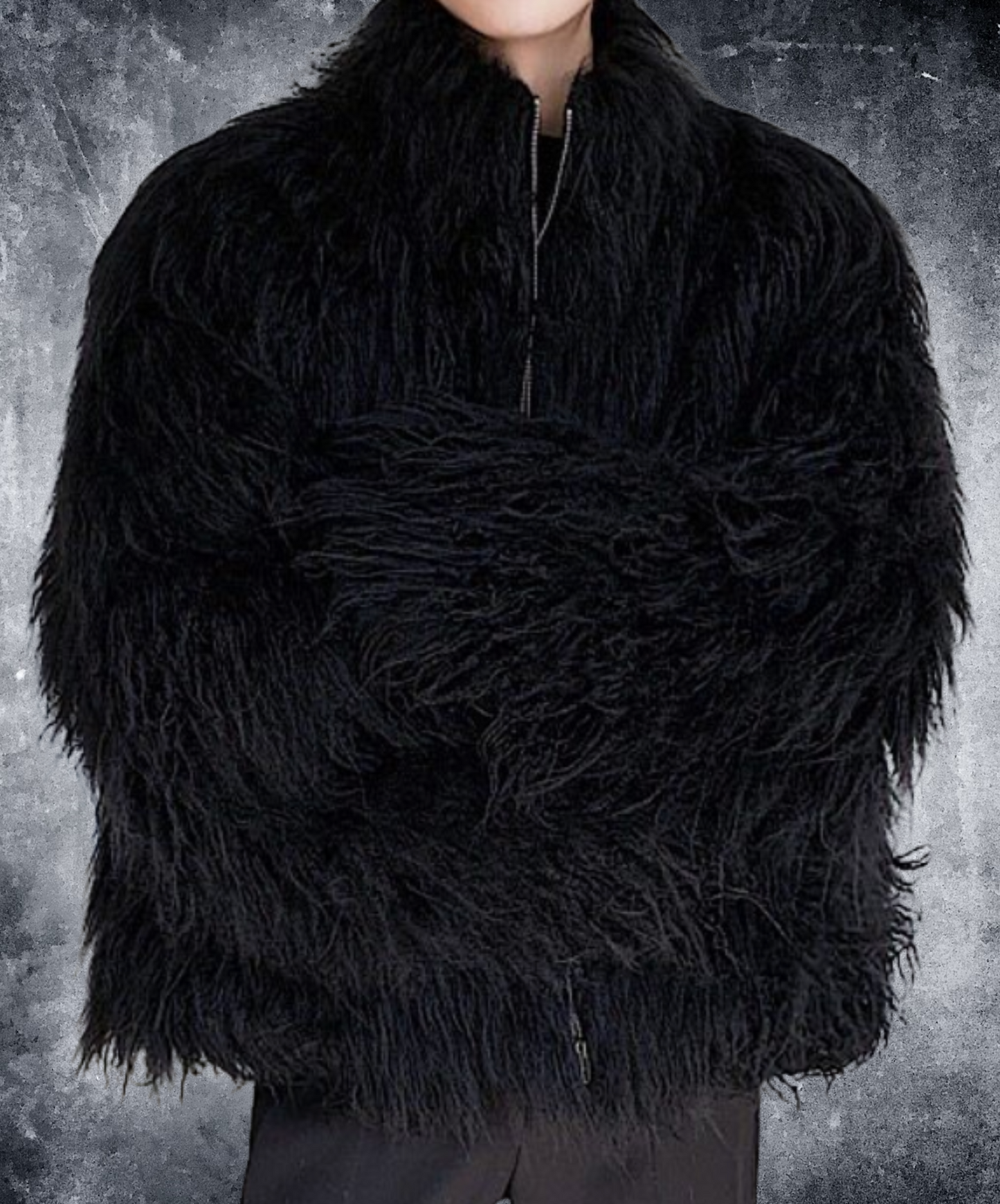 faux mink fur padding jacket EN2623