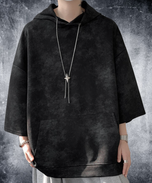 star motif neck strap hoodie EN2845