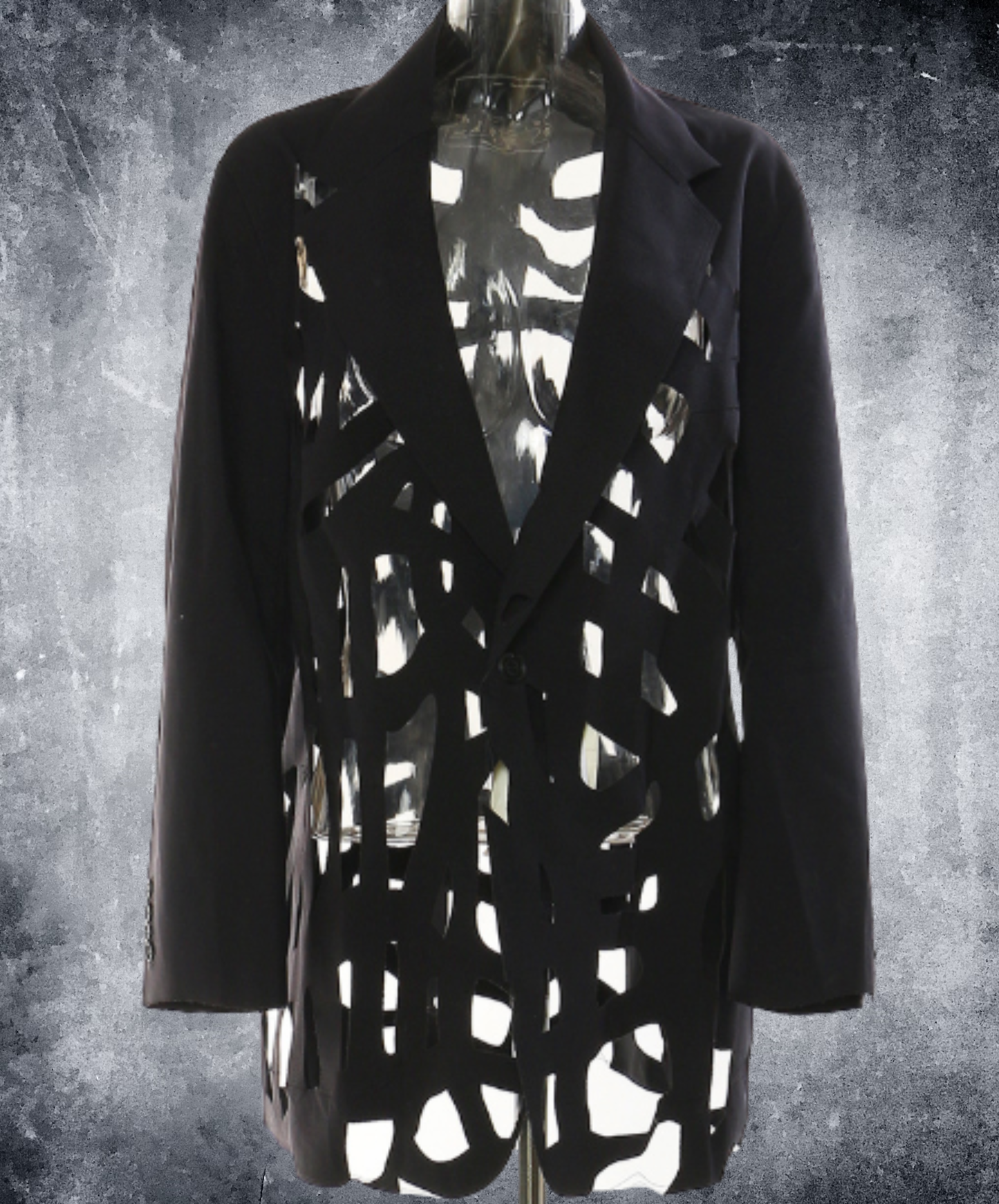 dark artistic cutout jacket EN3081