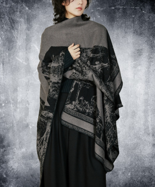 dark large-format painterly graphic design cape EN3192