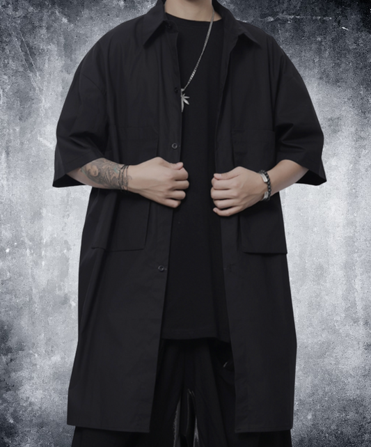 big silhouette simple long shirt EN2144