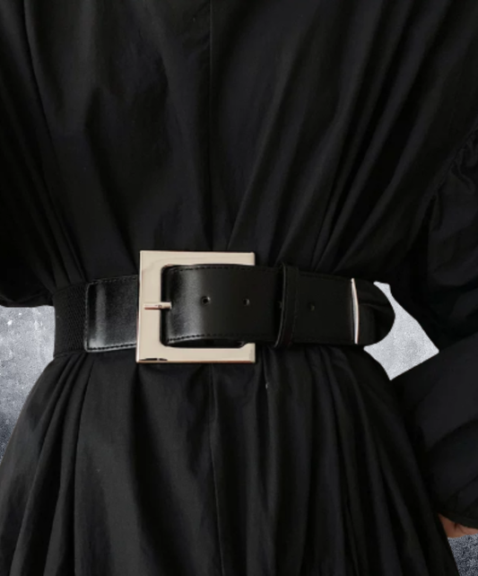 square buckle with cute metal tips belt EN3228