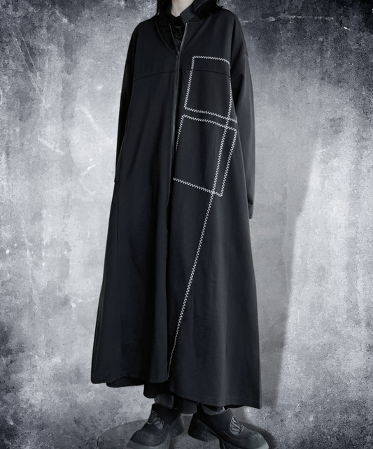 slim silhouette colorless long coat EN1562