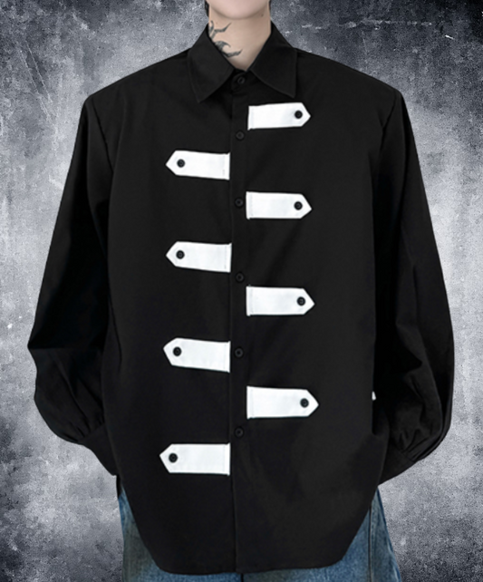 monotone tab design placket shirt EN1930