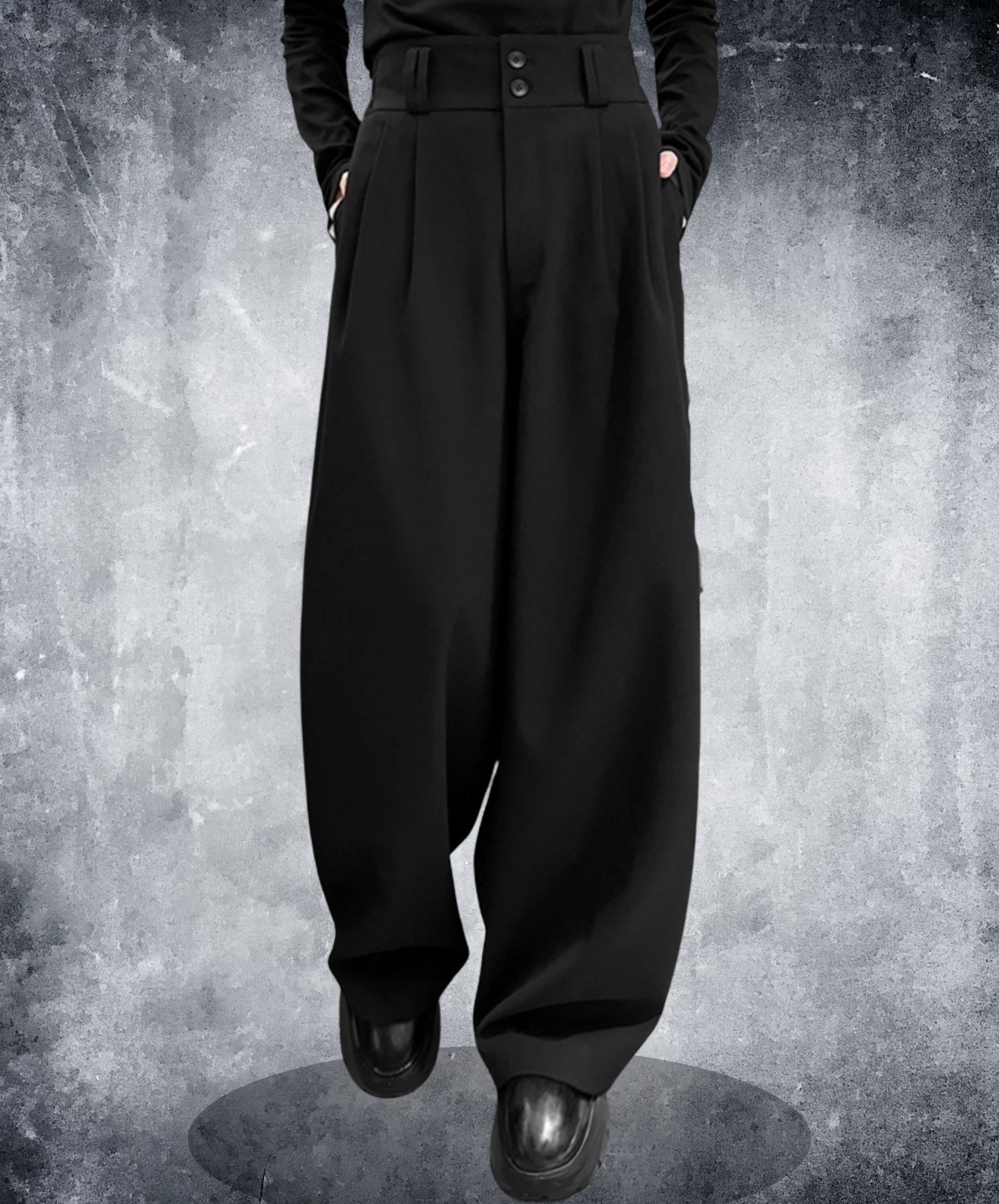 casual pleated wide pants EN2436