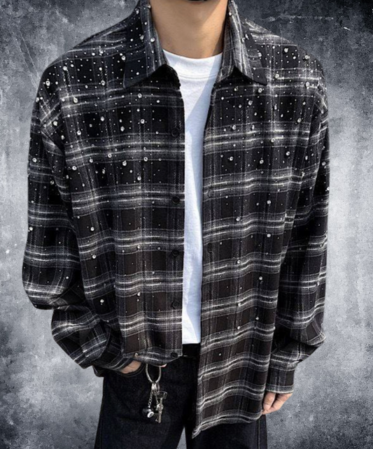 starry sky rhinestones shirt EN2682