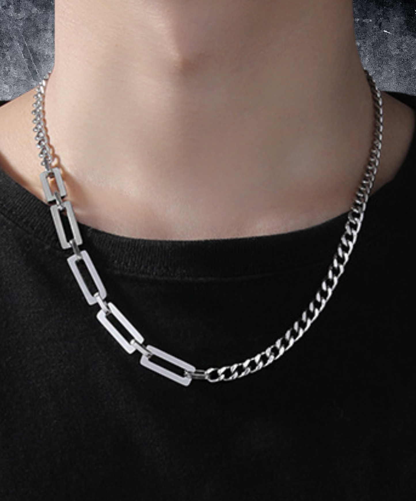 simple square chain necklace EN2741