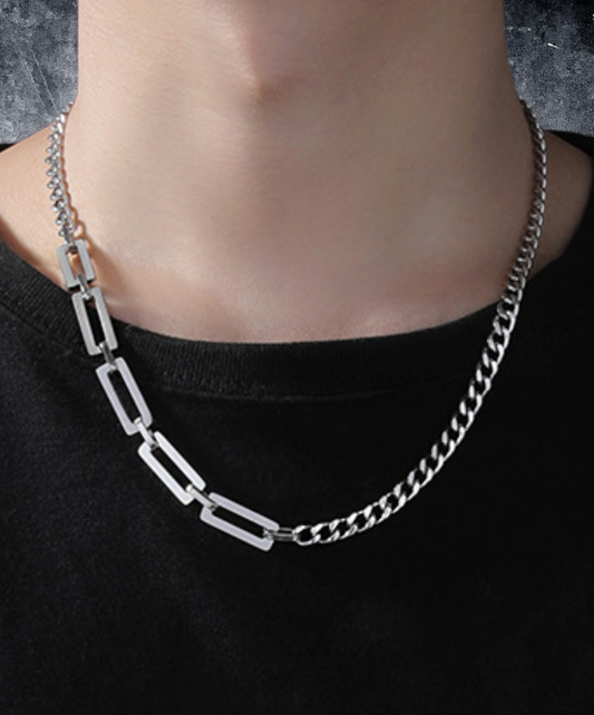 simple square chain necklace EN2741