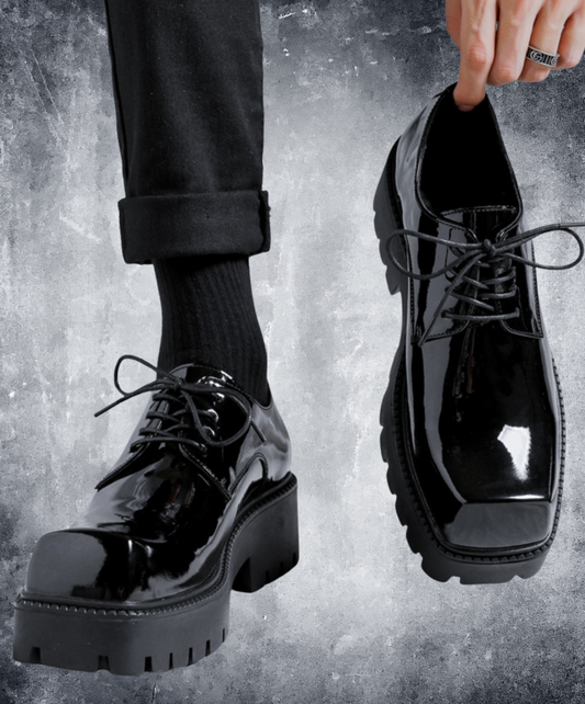 british style platform mid heel shoes EN2498