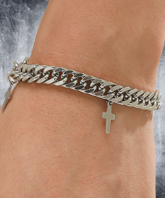 thick chain cross bracelet EN2513