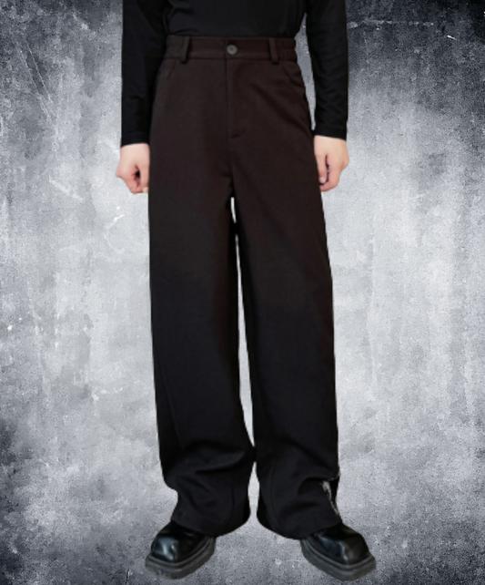 chinese-style embroidered straight leg pants EN2913