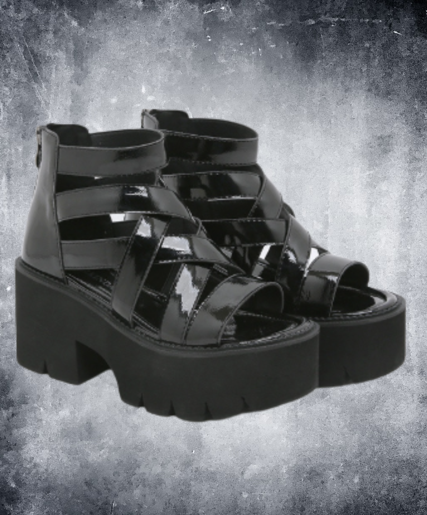 side-open back zipper sandals EN2962
