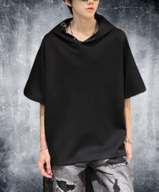 loose silhouette with metal embellishments hoodie EN2980