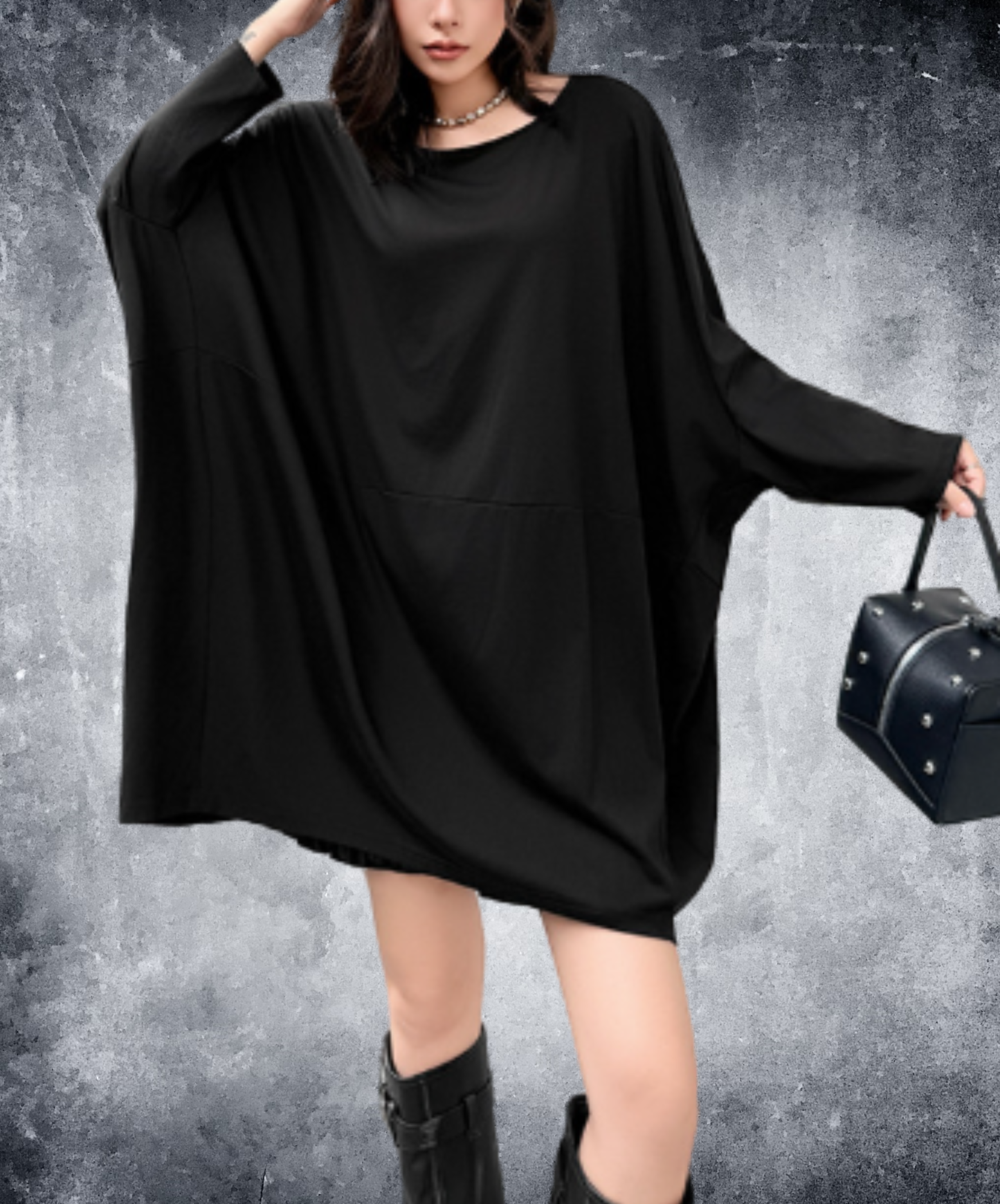 dolman-sleeve mid-length t-shirt EN3002