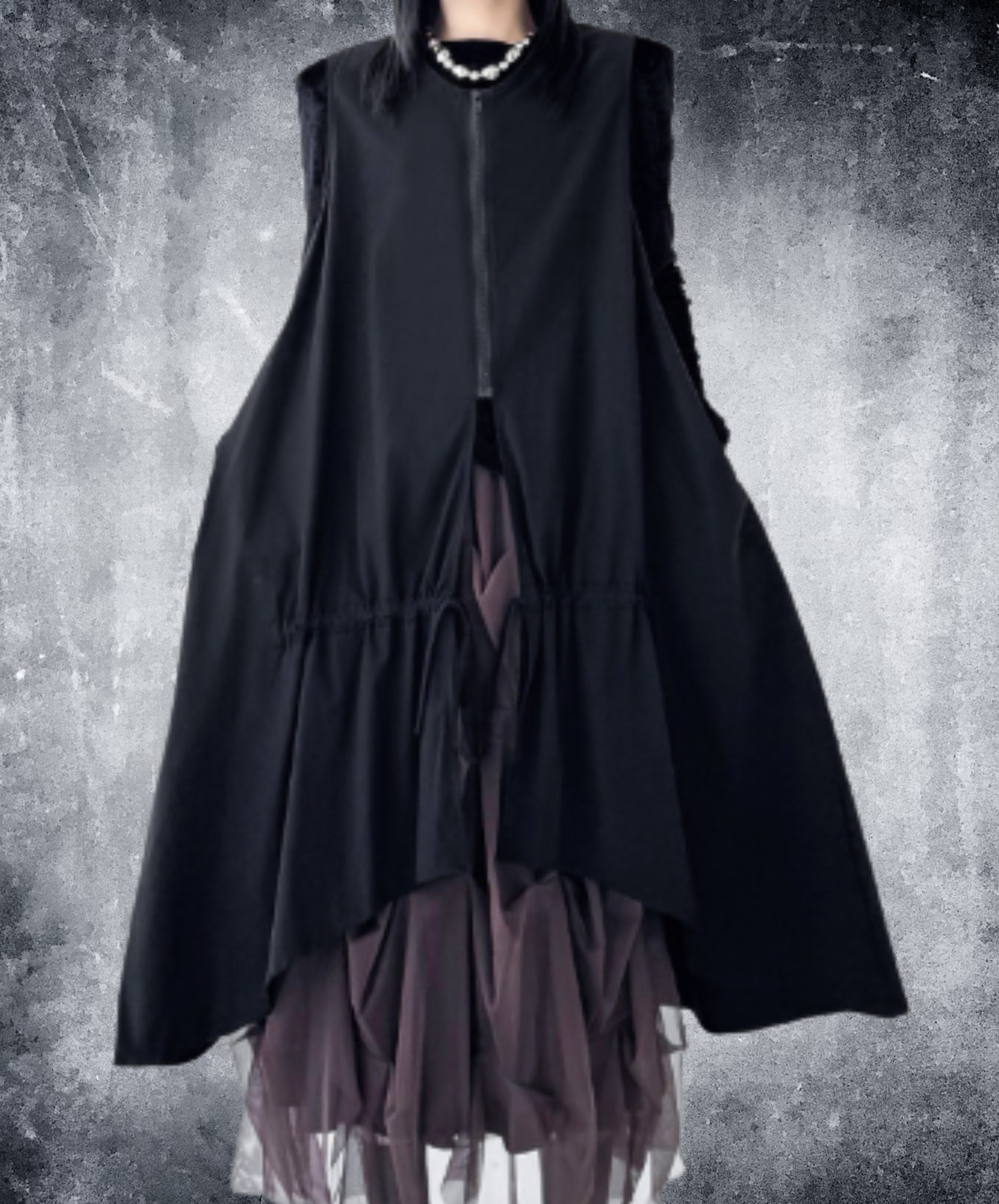 asymmetrical design, relaxed fit vest EN2969
