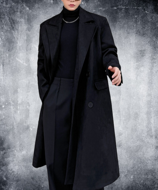 double-breasted long coat EN2529