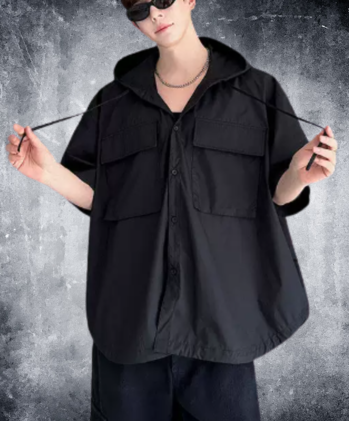 hooded oversized shirt EN2943