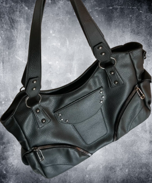zip detail & stud embellishments bag EN3250