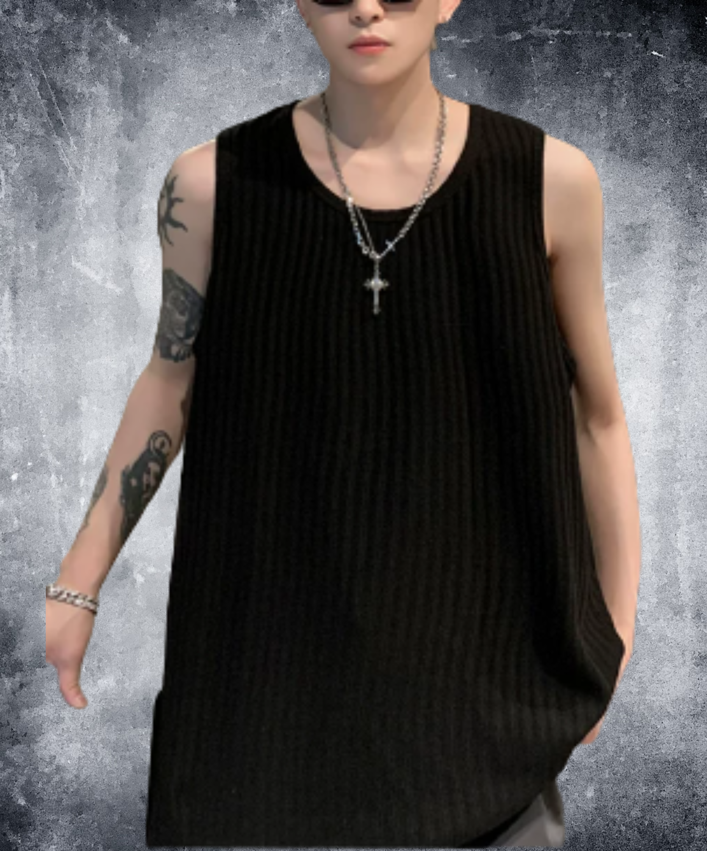 simple rib tank top EN2936