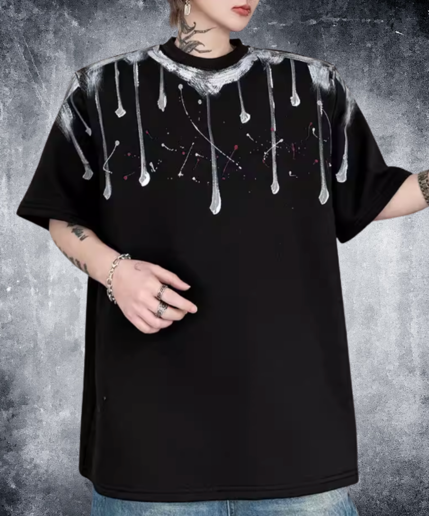 splatter print short-sleeved t-shirt EN2823