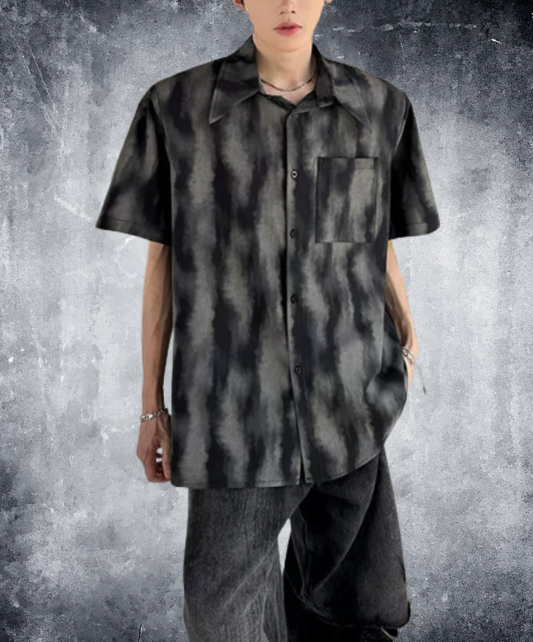 retro ink wash tie-dye shirt EN2889