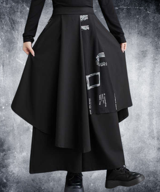 high-waisted asymmetrical wide pants EN2906
