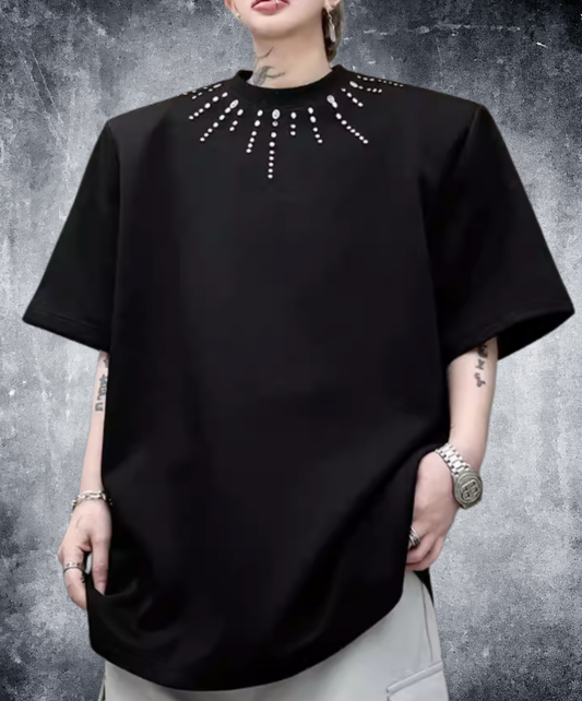 beaded meteor design t-shirt EN2826