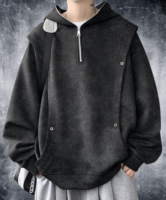 tie-dyed, thick and loose hoodie EN2744