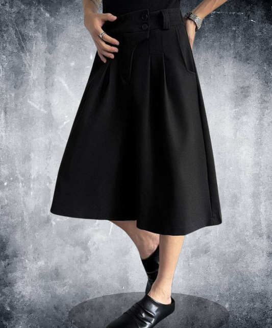 napoli button tuck half wide pants EN2128