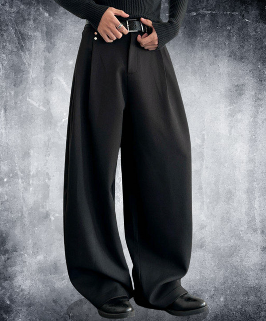 thick drape rivet wide pants EN2651