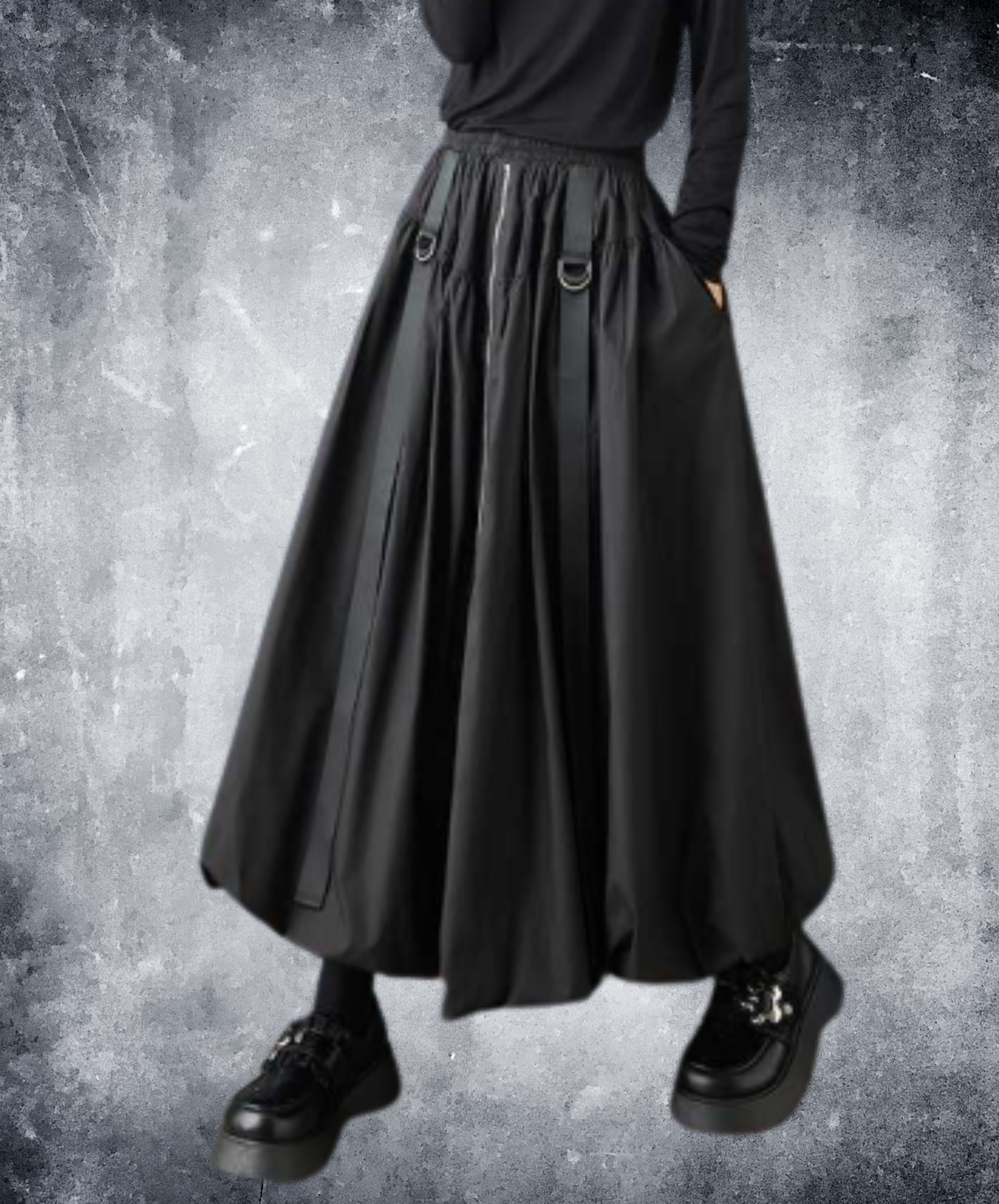high-waisted casual style with a zipper skirt EN3068