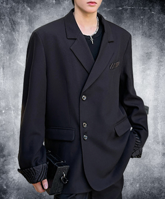 patchwork oversized jacket EN2493