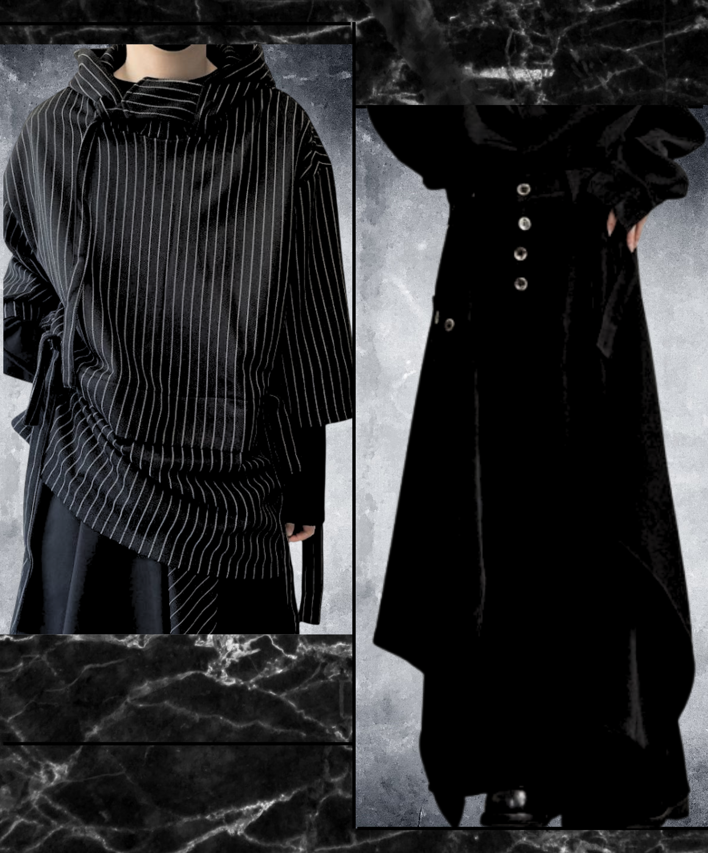 【style81】dark mode outfit set EN2552（hoodie + pants set）