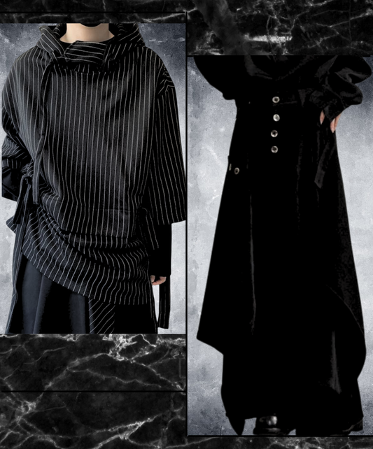【style81】dark mode outfit set EN2552（hoodie + pants set）