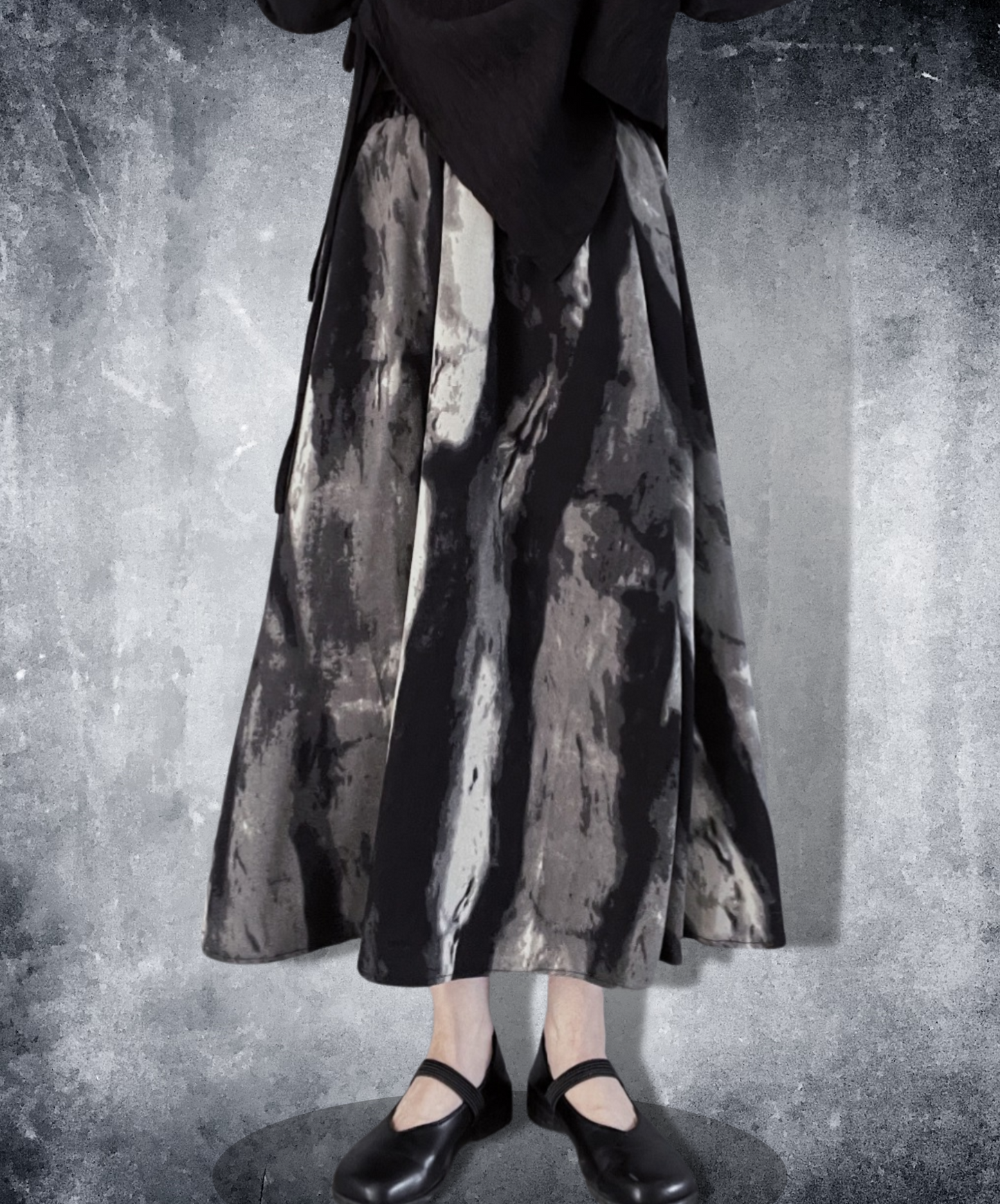 camouflage design long skirt EN1559