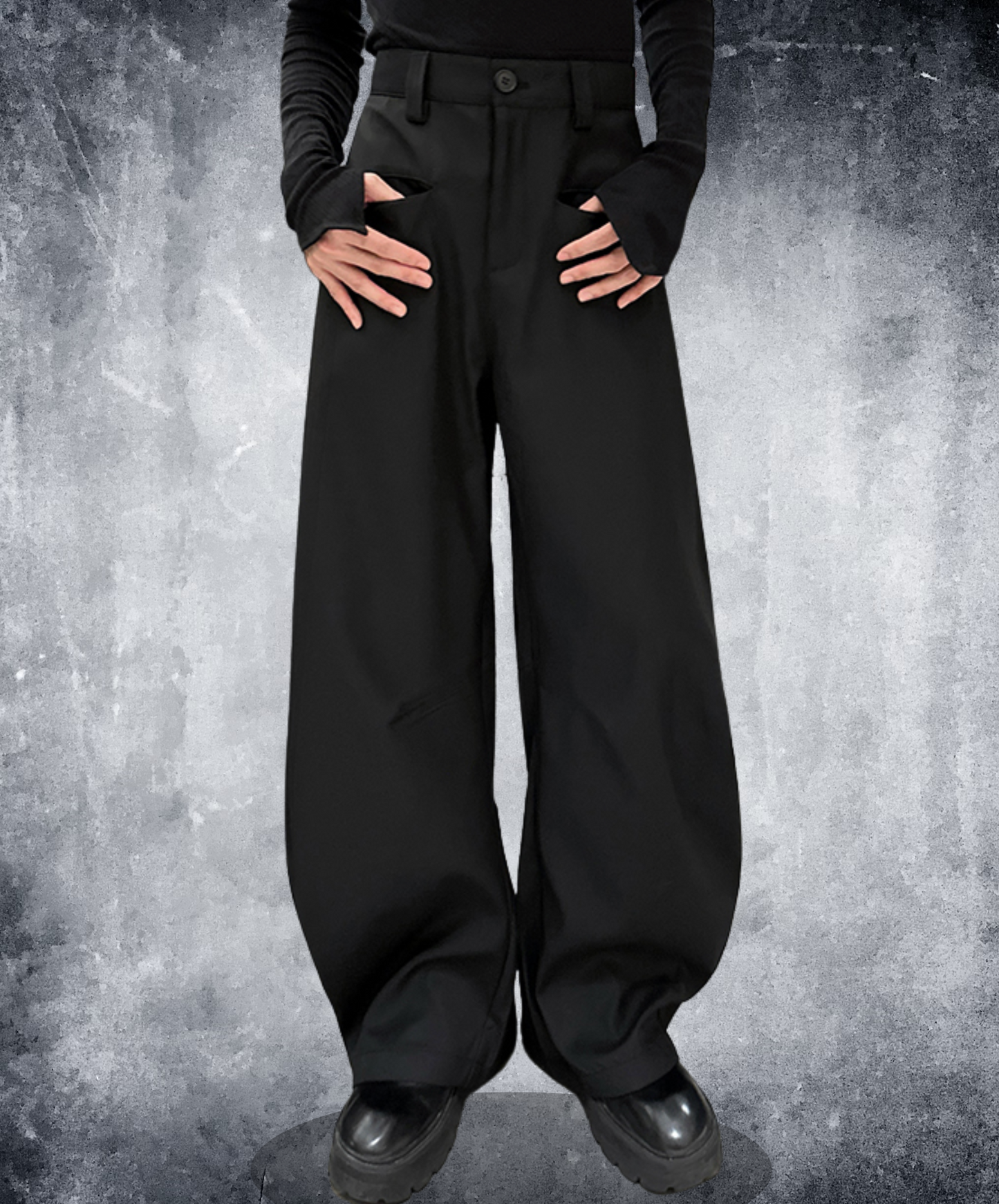 unisex clean silhouette wide pants EN2491
