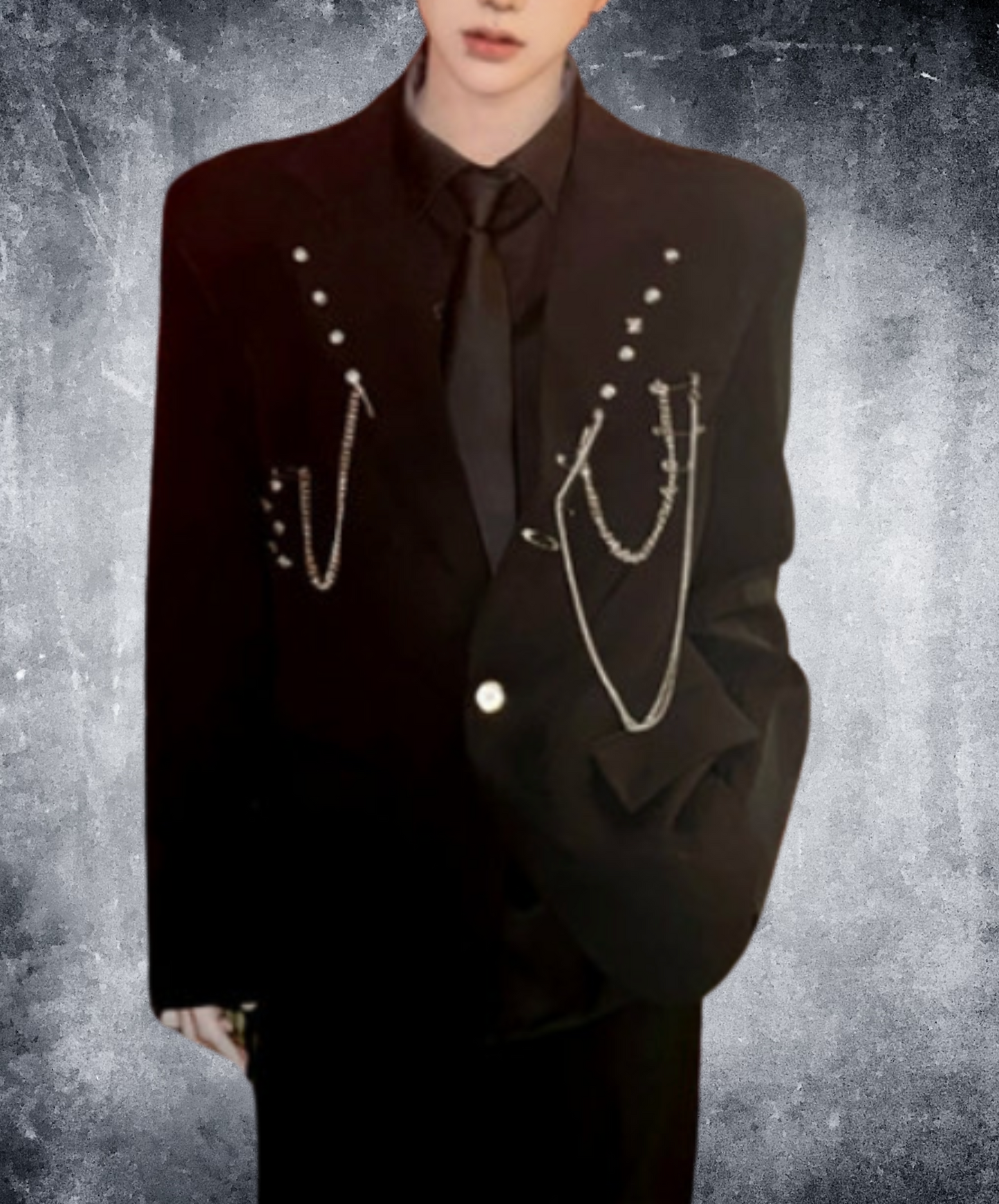 various silver decorations jacket EN2418