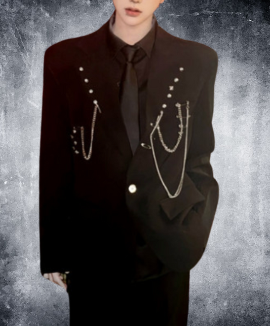 various silver decorations jacket EN2418