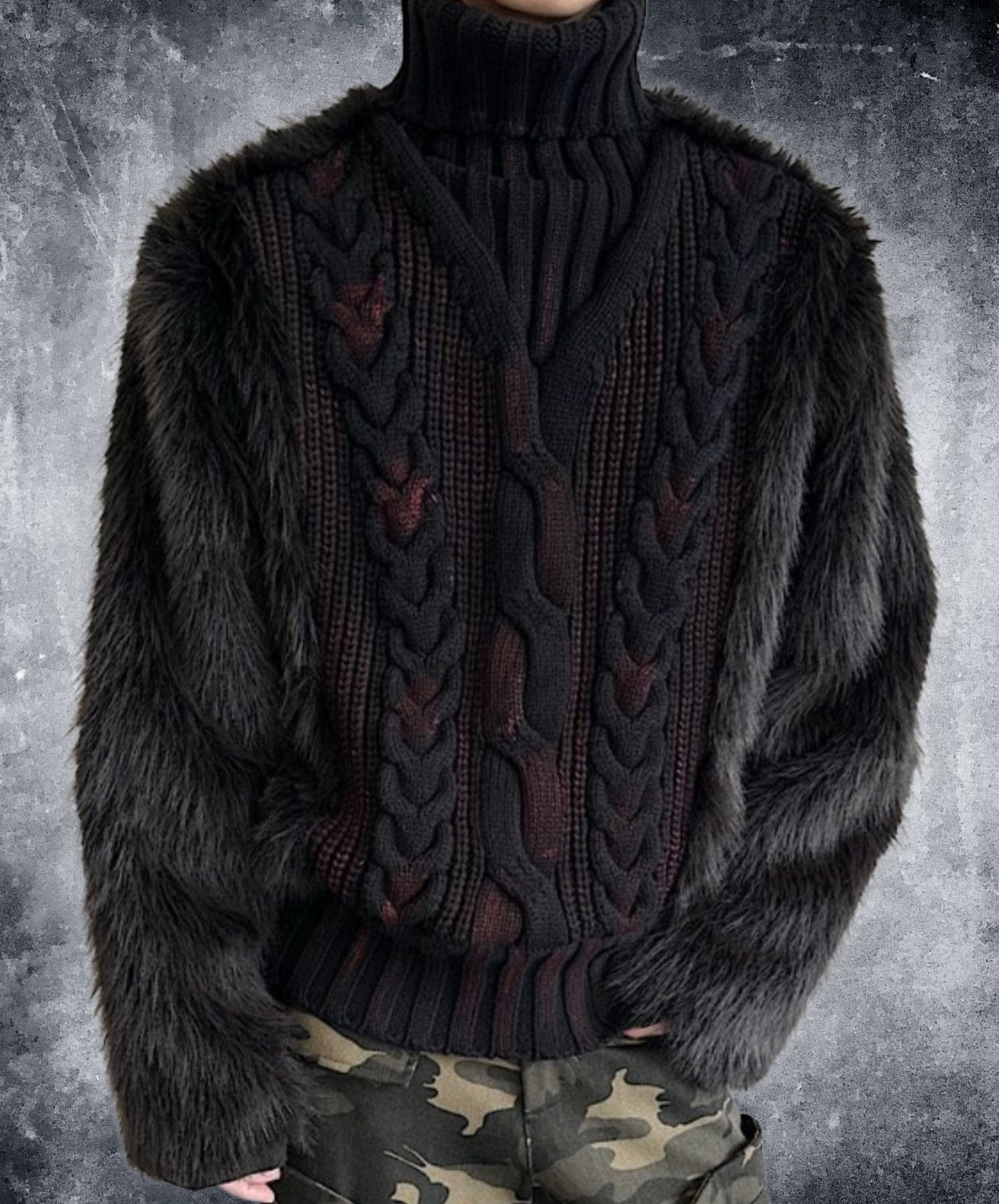 twisted turtleneck sweater EN2604