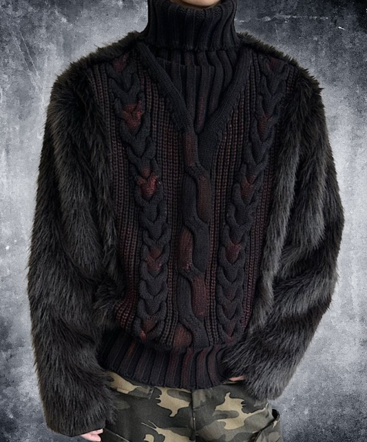 twisted turtleneck sweater EN2604