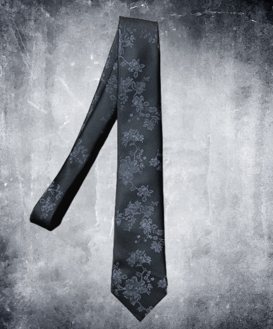 dim darkness flower necktie EN1907