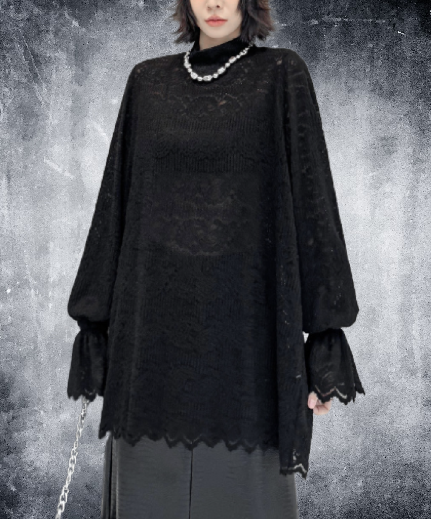 french retro style with lace sleeves t-shirt EN3130