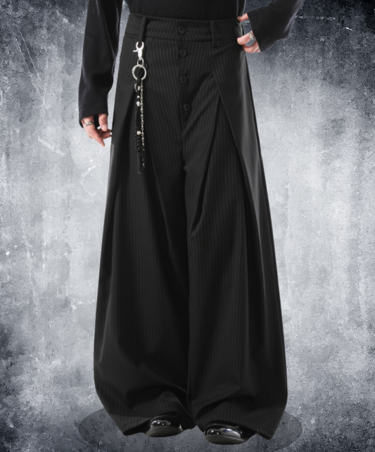 retro pleated design pants EN2640