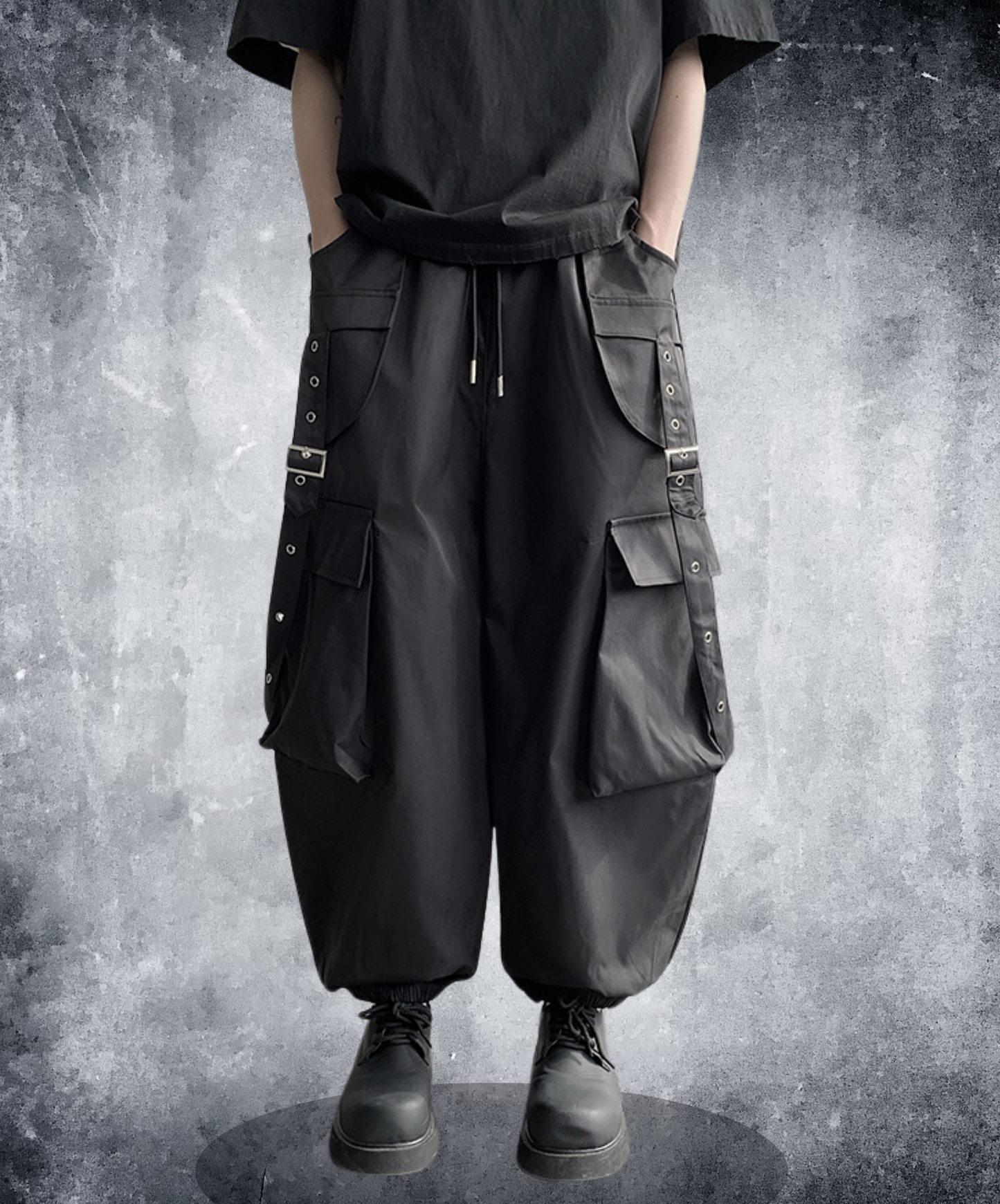 multi-pocket wide leg cargo pants EN2024